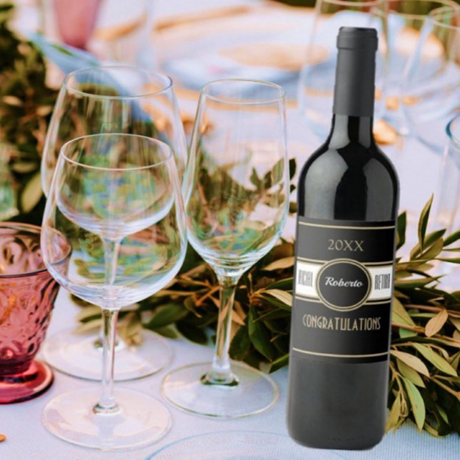 Divertido! Etiqueta de Vinho de Aposentação de Par (Criador carregado)