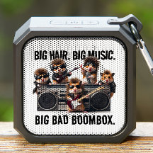 Divertido Grande Boombox de Música de Cabelo Rato