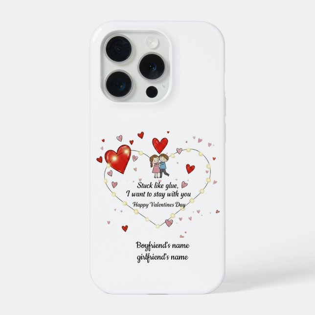 divertido grudado como cola personalizado casal (Verso)