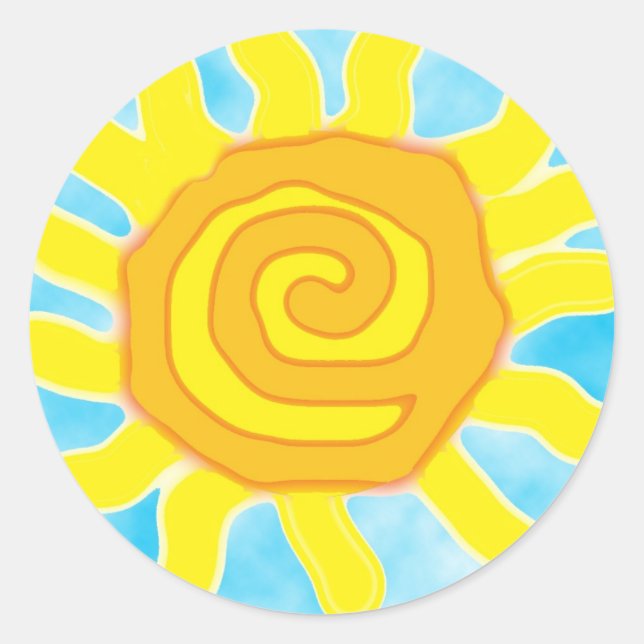 Divertido nos adesivos do Sol (Frente)