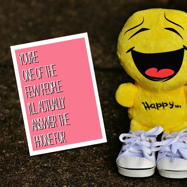 Divertido Rosa Eu só atenderei o seu cartão de tel (Criador carregado)