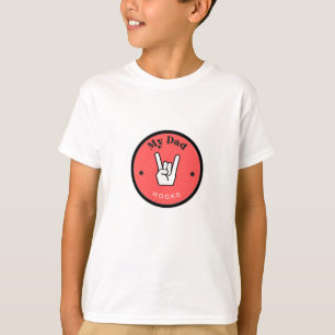 Divertido! T-Shirt das crianças - O meu Pai ROCKS!