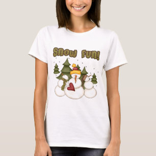 Divertimento de neve duas Camisetas e presentes