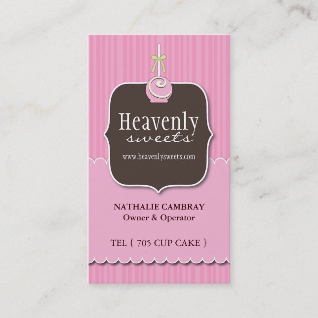 Divertimento e cartão de visita lunático dos pop (Frente)