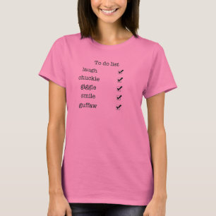 Divertimento feliz para fazer a camiseta da lista