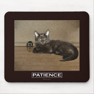 Divertimento Mousepad inspirador do gatinho do