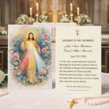 Divine Mercy Jesus Elegant Catholic Wedding Prayer