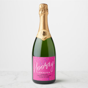 Divirta-se Moderna Typo Girly Hot Pink Confetti Fo