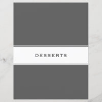 Divisor de Assunto de Receita | Sobremesas | Cinza