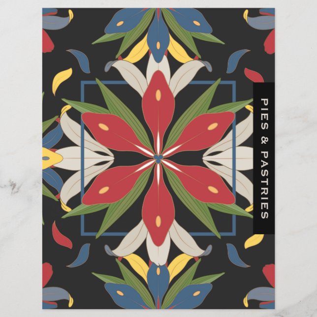 Divisor de Receita de Azulejo de Cozinha | Tortas  (Frente)