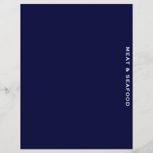 Divisor de Receitas Azul e branco Carne e mari