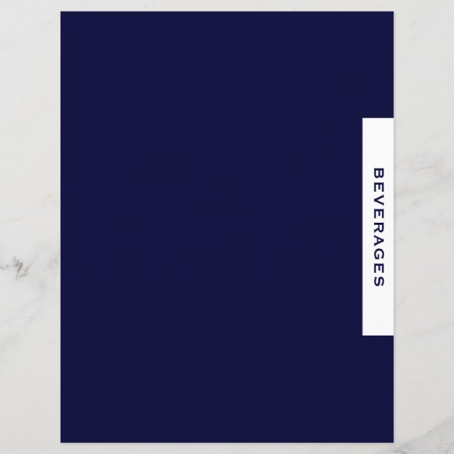 Divisor de Receitas | Bebidas | Marinho e branco (Frente)