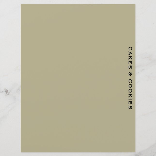 Divisor de Receitas | Bolo e Cookie | Verde Sage S (Frente)