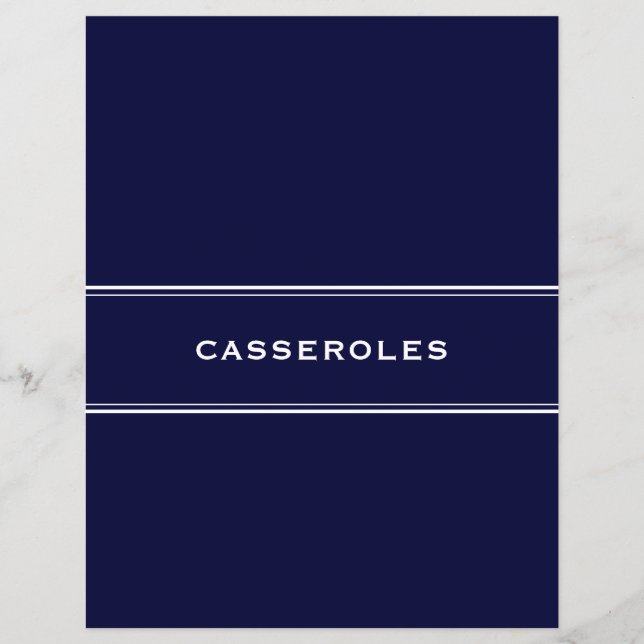 Divisor de Receitas Casseroles Marinho Azul (Frente)