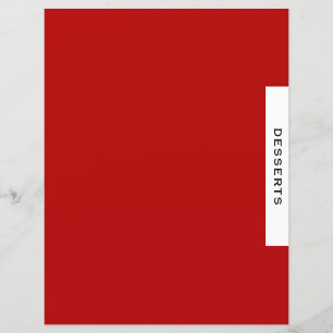 Divisor de Receitas Desserts Preto Vermelho e
