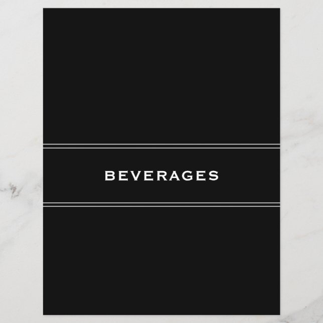 Divisor de Receitas | Preto e branco | Desserts (Frente)