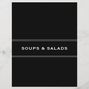 Divisor de Receitas Preto e Branco Sopas e Sal