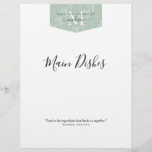 Divisor de Receitas Verdes de Teal Floral de Cozin