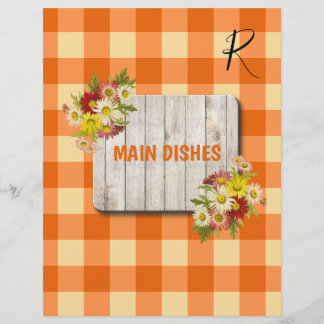 Divisor organizador de receitas de gingham em lara