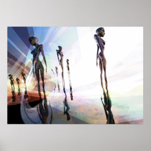 Divisores leves - poster de arte surreal