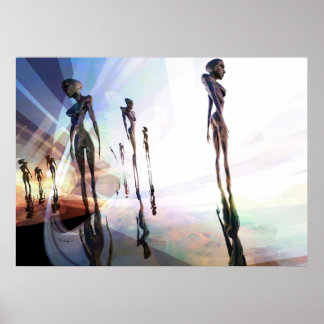 Divisores leves - poster de arte surreal
