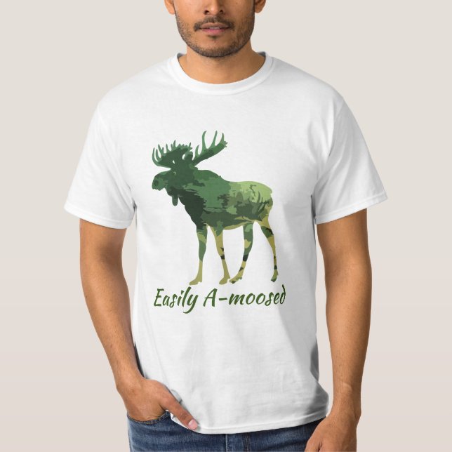 Divorciada Camuflagem Moose T-Shirt (Frente)