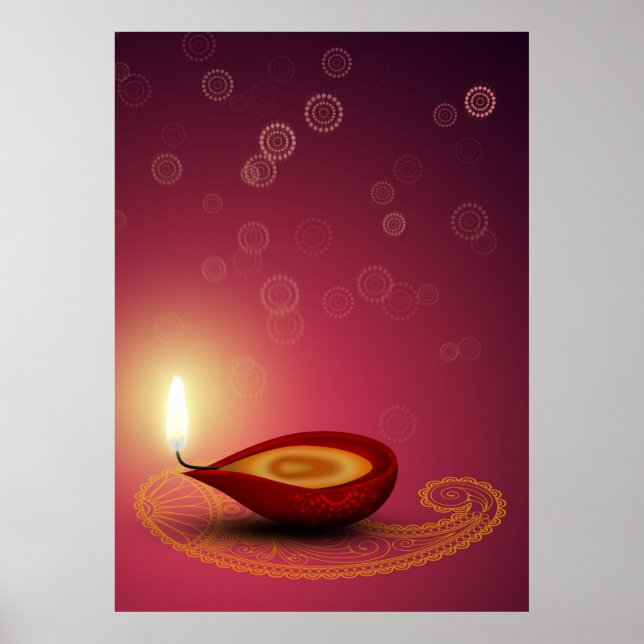 Diwali brilhante - Poster Impressão (Frente)