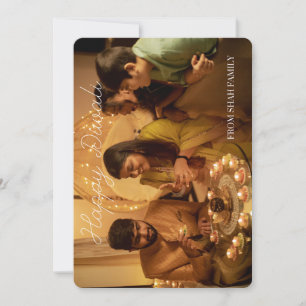 Diwali Flat Cartão com fotos