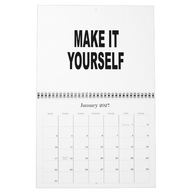 DIY criam seu próprio calendário 2015 (Jan 2027)