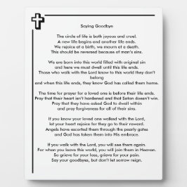 Dizendo adeus 8x10 Tabletop Placa de Foto