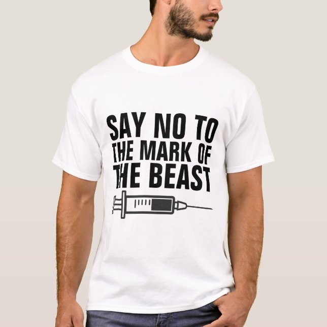DIZER NÃO À MARCA DAS CAMISAS T-SHIRTS BEAST CRIST (Frente)