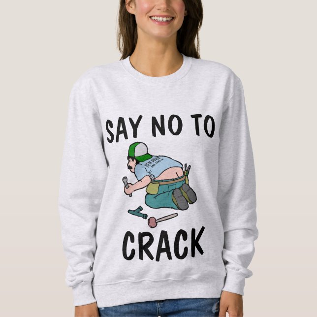 DIZER NÃO AO CRACK, bumbum, T-Shirts Engraçadas (Frente)