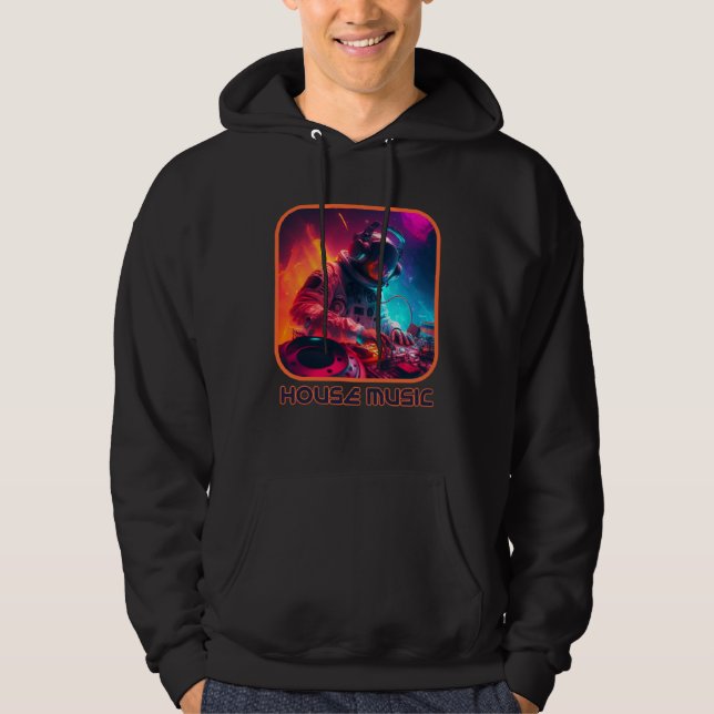 DJ Astronauta EDM para Camiseta de Casa de Festiva (Frente)