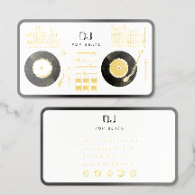 DJ Deejay Prato Tocador Disco Branco e Dourado Met