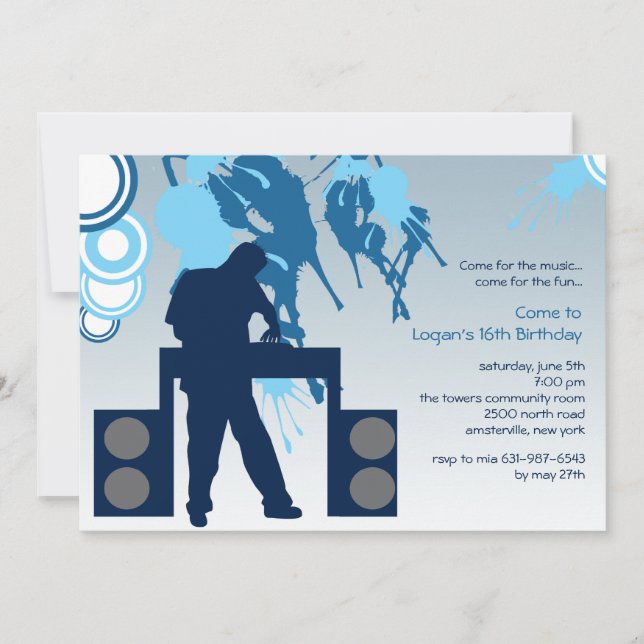 DJ no convite do trabalho (Frente)