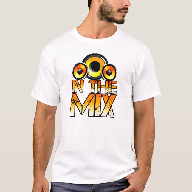 DJ no t-shirt do design dos auto-falante da (Frente)