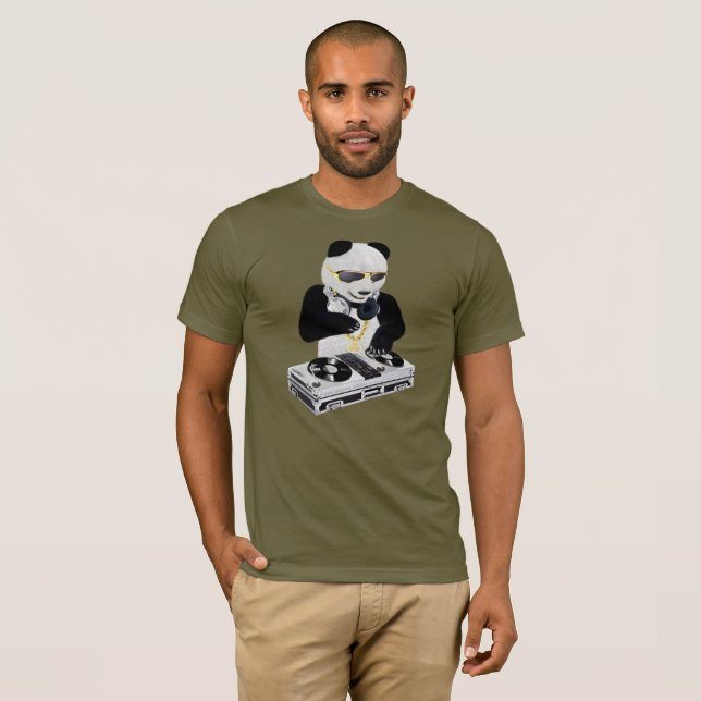 DJ Panda Bling Bling T-Shirt (Frente Completa)