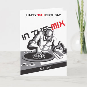 DJ Personalizado No Cartão De Saudação Mix Birthda