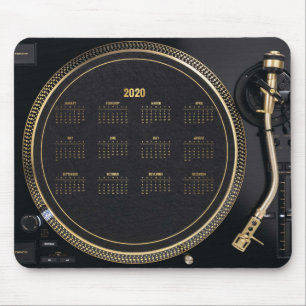DJ Turntable com o Mousepad de calendário 2020
