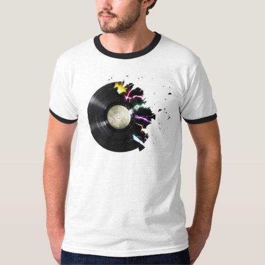 dj vinyl explosion camiseta