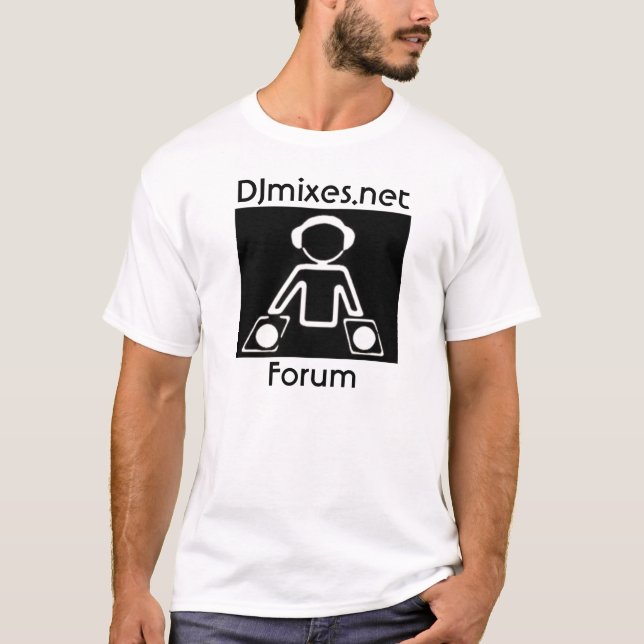 DJMixes.net - camisa - DJ - edição do fórum (Frente)