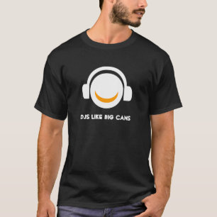 DJs gosta do t-shirt grande das "latas"