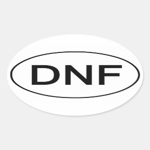 DNF - Não terminou a etiqueta Running engraçada