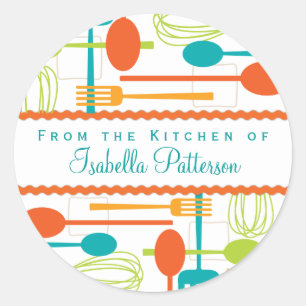 Do adesivo dos utensílios do Cozinhar Retro da Co