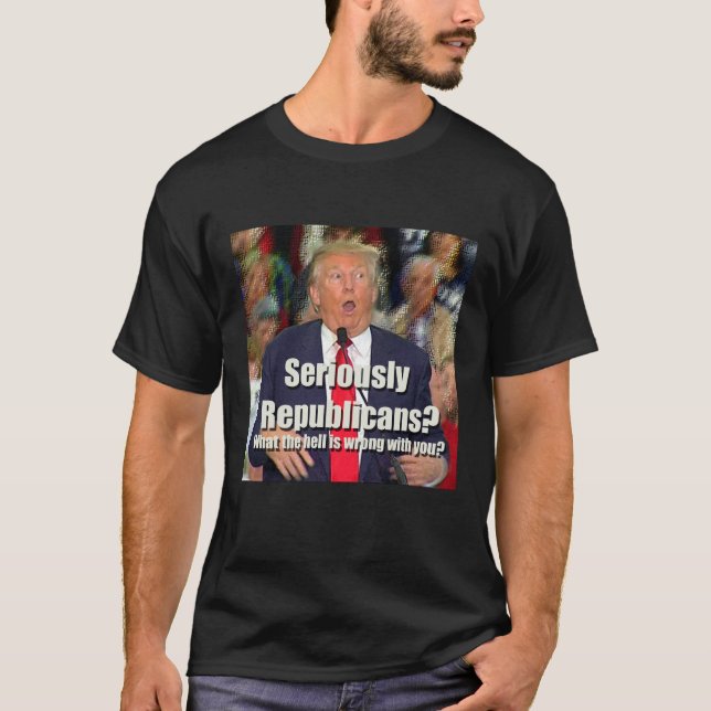 Do Anti-Trunfo t-shirt dos republicanos seriamente (Frente)