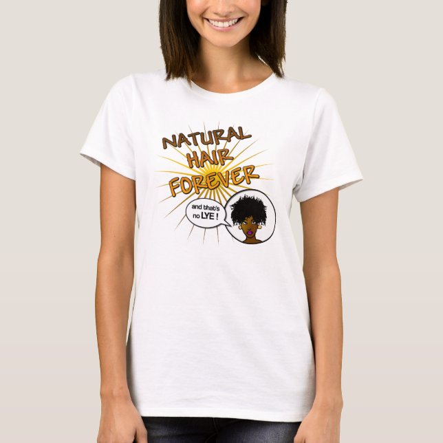 Do cabelo t-shirt natural para sempre (Frente)