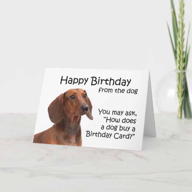 Do Cartão de Aniversário do Dachshund (Frente)