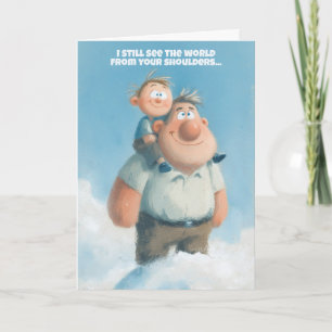 Do Cartão de Dia do Pai dos Ombros