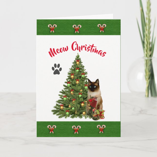 Do Cartão de Natal de Gato (Frente)