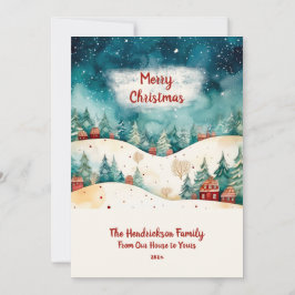 Do Cartão de Natal Vintage da nossa casa